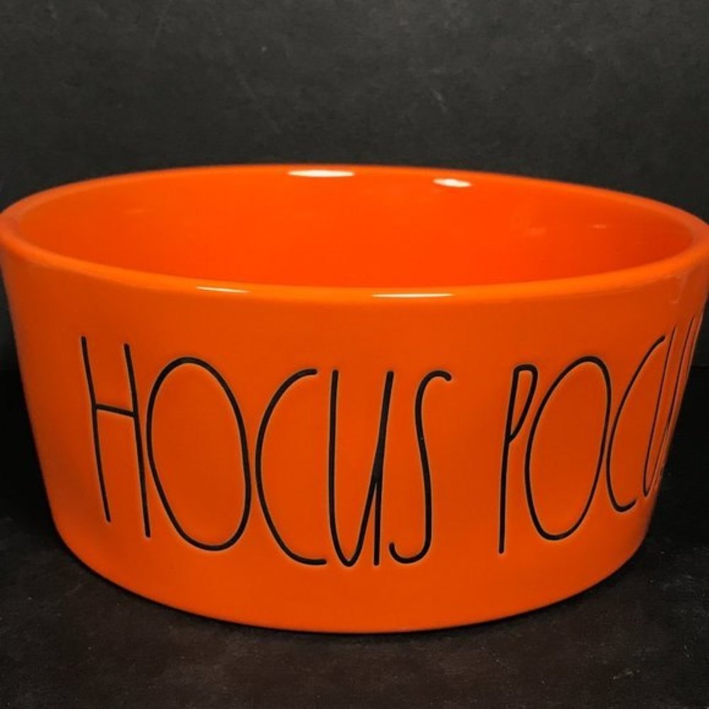 Rae Dunn Hocus Pocus bowl Large Halloween orange ceramic bowl 8" popcorn, treats